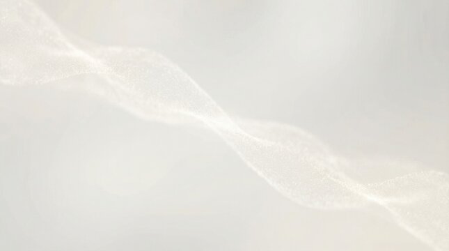 Cloud dancer color gradient background with abstract pattern of white glowing particles for product display and light wallpaper.