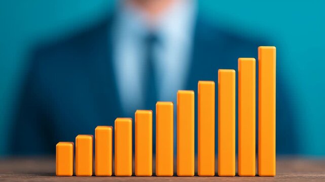 Vacation home insurance, financial growth visualized with bar graph.