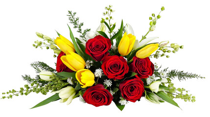 Classic Floral Arrangement Featuring Red