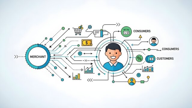 E-commerce Data Flow Diagram - Powered by Adobe