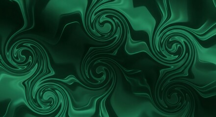 Swirls of dark green, black and teal liquid flow across the frame. Abstract texture background for graphic design. Color of 2026 year concept.