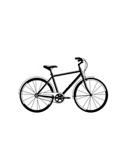Obraz premium Vector illustration of a classic city bicycle isolated on a white background.