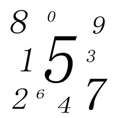 The numbers in the center are five