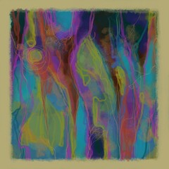 Abstract image for printing. Picture for modern interiors. The picture is painted by hand on a tablet. © neurostructure