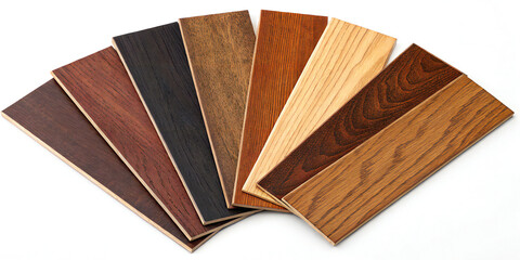 Fan of Wood Swatches with Different Grains samples