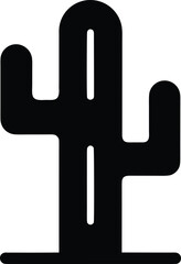 Cactus Silhouette Vector Transparent Background