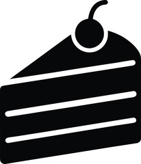 Cake Slice Silhouette Vector Transparent Background