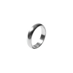Elegant Silver Wedding Band  Commitment Jewelry Accessory