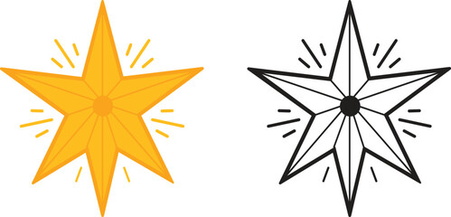 Obraz premium Christmas star icon