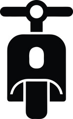 Electric Scooter Silhouette Vector Transparent Background