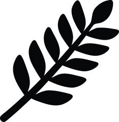 Fern Leaf Silhouette Vector Transparent Background