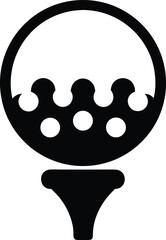 golf ball silhouette vector transparent background