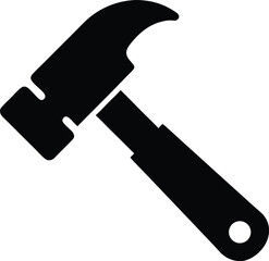 hammer tool silhouette vector transparent background