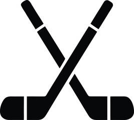 hockey stick silhouette vector transparent background
