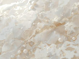 Closeup macro of natural sea salt crystal flower texture on a white background