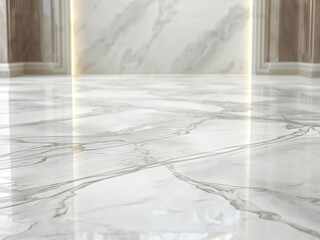 A white, abstract texture of a frozen, snow-covered wall in an empty, cold winter room