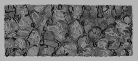 Abstract image for printing. Picture for modern interiors. The picture is painted by hand on a tablet. © neurostructure