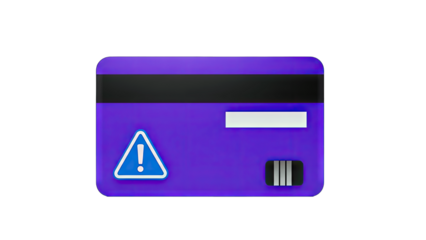 Credit Card Warning: Security Alert Concept