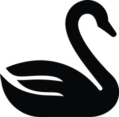 Swan Silhouette Vector Transparent Background