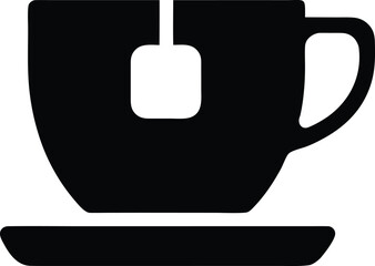 Tea Cup Silhouette Vector Transparent Background