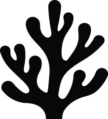 Underwater Reef Silhouette Vector Transparent Background