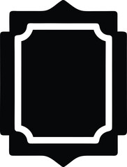 Vintage Frame Silhouette Vector Transparent Background