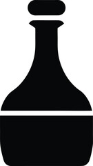 Wine Bottle Silhouette Vector Transparent Background