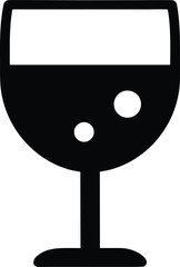 Wine Glass Silhouette Vector Transparent Background