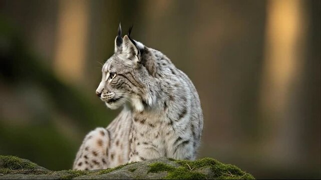 Ultra Rare footage of White Leucistic Iberian Lynx (Lynx pardinus)