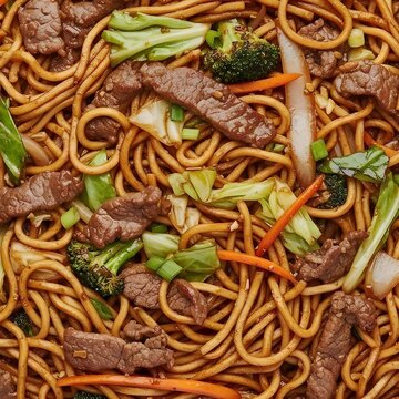 stir fried beef chow mein
