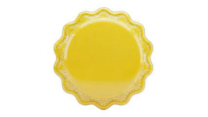 Yellow Bottle Cap Isolated on White Background