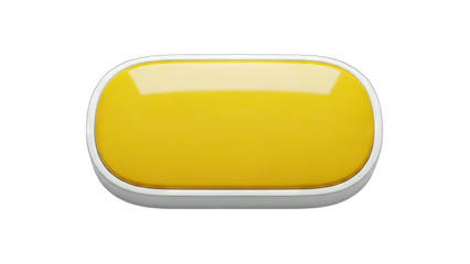 Yellow Button Isolated on White Background