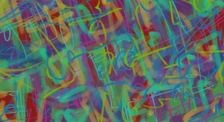 Abstract image for printing. Picture for modern interiors. The picture is painted by hand on a tablet. © neurostructure