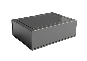 Naklejka premium A simple gray box isolated on transparent background