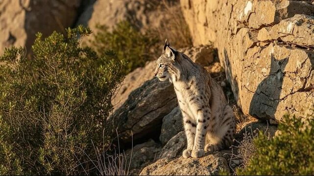 Ultra Rare footage of White Leucistic Iberian Lynx (Lynx pardinus)