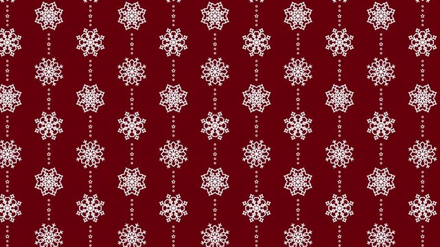 Animated transition in a wrapping paper video for the Christmas holiday. Red and green paper with Christmas trees, gifts and snowflakes.