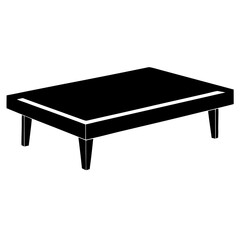 Coffee Table Vector Illustration – White Background
