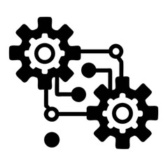 Obraz premium Gears and Cogs Vector Illustration for Mechanical Systems, Engineering, Technology, Automation, Industrial Design, UI UX, App and Web Interfaces