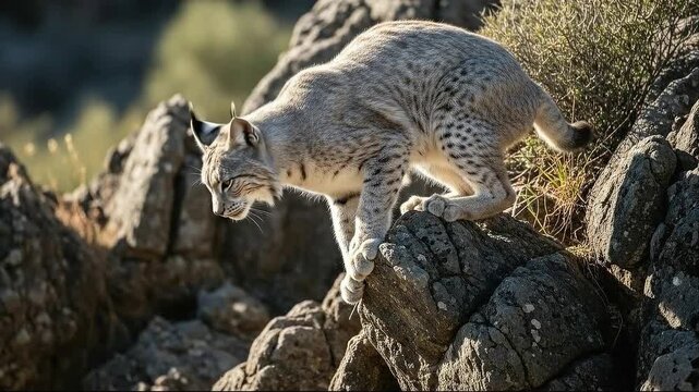 Ultra Rare footage of White Leucistic Iberian Lynx (Lynx pardinus)
