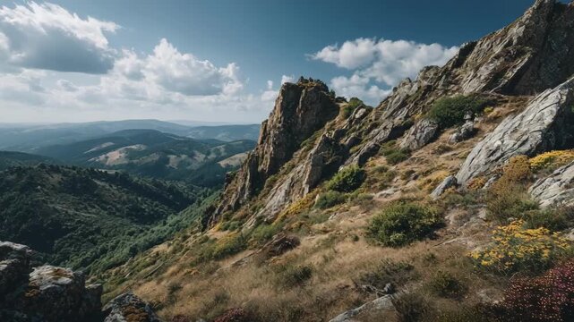 Medium shot focusing on AI optimizing image clarity boosting sharpness and color vibrancy in landscape photos for stunning visual impact
