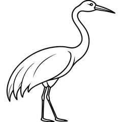 Fototapeta premium Crane Silhouette Vector