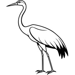 Fototapeta premium Crane Silhouette Vector