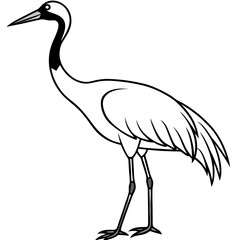 Fototapeta premium Crane Silhouette Vector