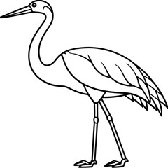 Fototapeta premium Crane Silhouette Vector