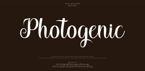 Photogenic is a classy, decorative script font with elegant curls and a professional look.