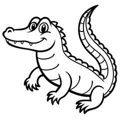 Crocodile Silhouette Vector