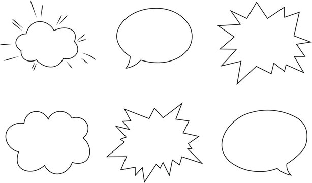 Speech bubble though bubble icon set think  cloud message stat chat icon