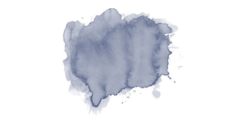 Fototapeta premium Dark indigo watercolor abstract splash texture on black Creative liquid paint art for elegant modern graphic design