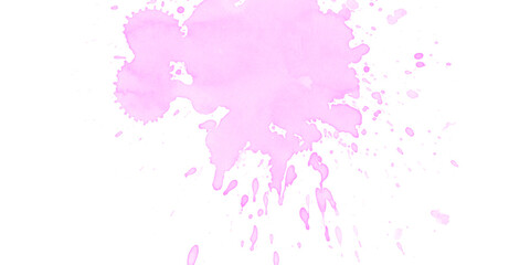 Dark purple watercolor ink splash on solid black background abstract design element texture vibrant artistic creative