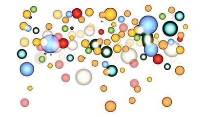 Vibrant glowing abstract bokeh lights create a festive atmosphere against a dark background perfect for celebrations